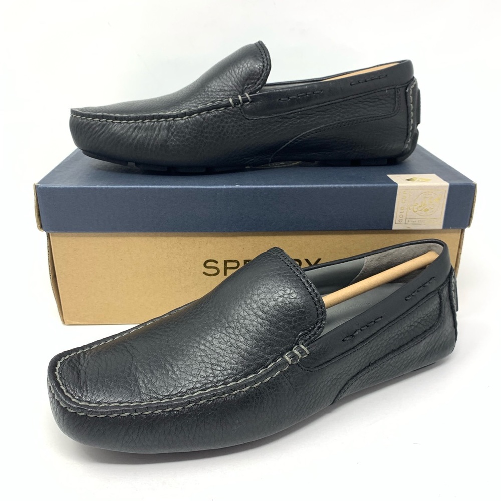 Sperry Gold Cup Black Driving Moccasin Loafer